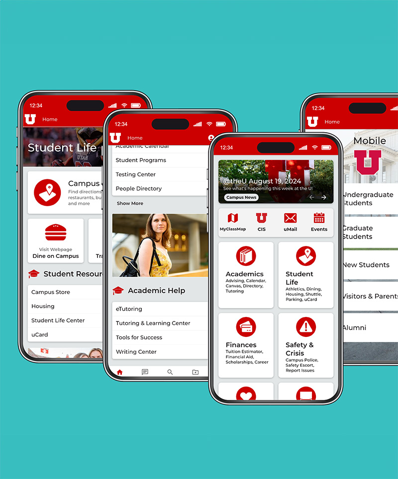 Mobile app screenshots